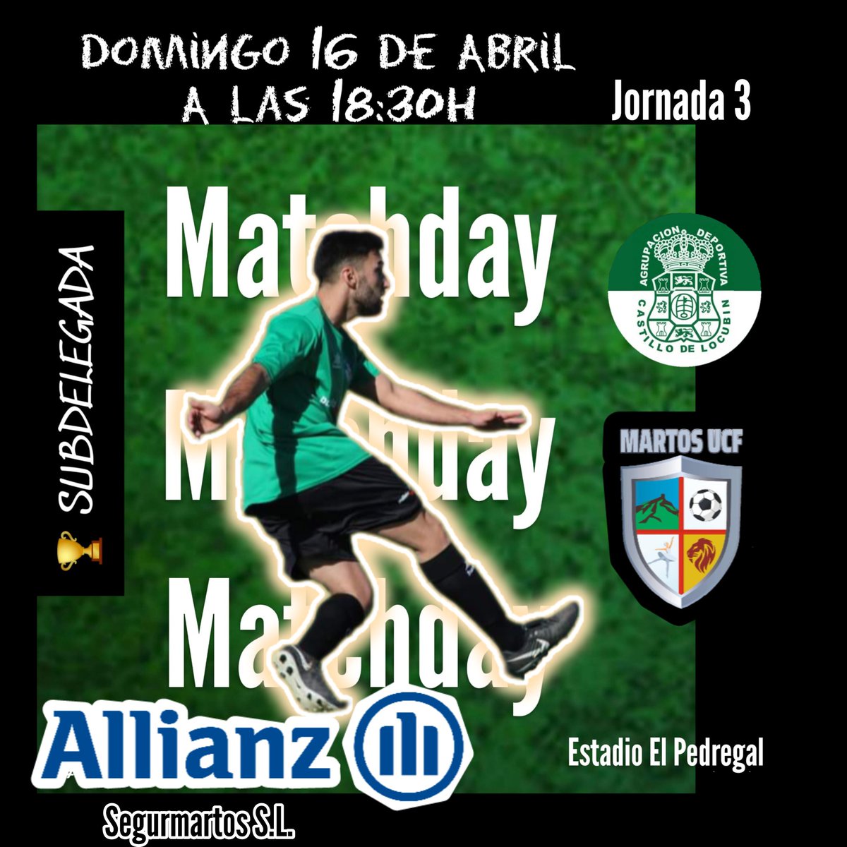 CulturalDeport2's tweet photo. 💚🖤 #MATCHDAY
🏆#SUBDELEGADA ⚡
¡HOY JUEGA EL MARTOS UNIÓN!🤩
⚽💫
🆚 @ADCastilloL
📌#Jornada3
🏟️ El Pedregal 
⏰ 18:30H

#CastilloMartosUnión
#VamosMartosUnión 💪 https://t.co/GbUwfRFAZy