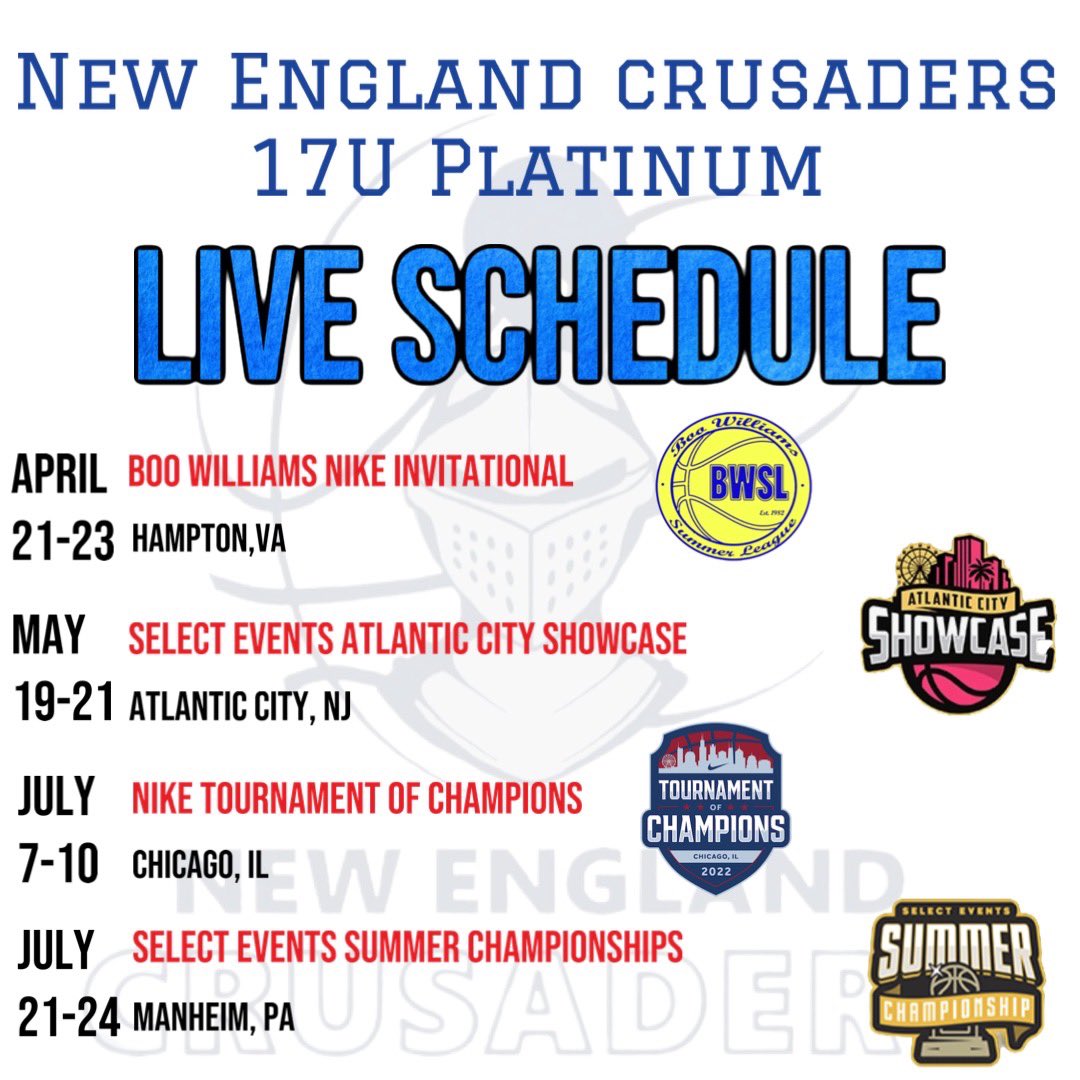 Here’s our live tournament schedule.