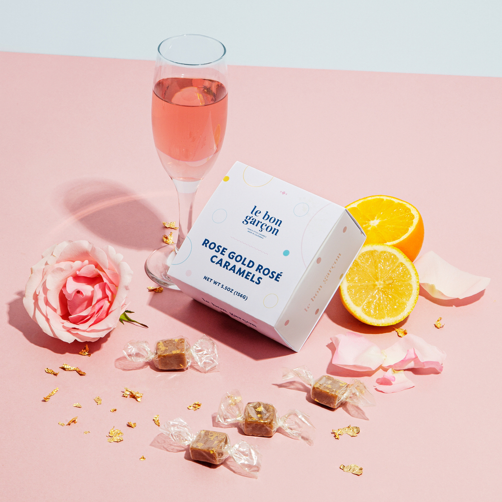 All that glitters… 🥂✨​​​​​​​​​.
.
.
 #lebongarcon #caramel #treatyourself #locallymade #rosegoldrosé