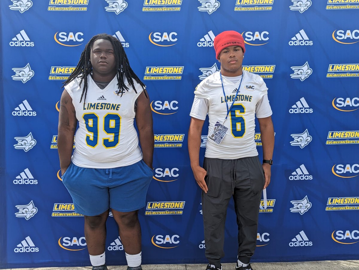EddieStafford_7's tweet photo. Had a Great time at Limestone University๐ @CoachJTW @Coach_Ken_Quinn @coachfurrey @CoachZBrunson @1coachTLindley @TrenchAcademy @RecruitGeorgia @routeking_1 https://t.co/Fpdql1lBlg
