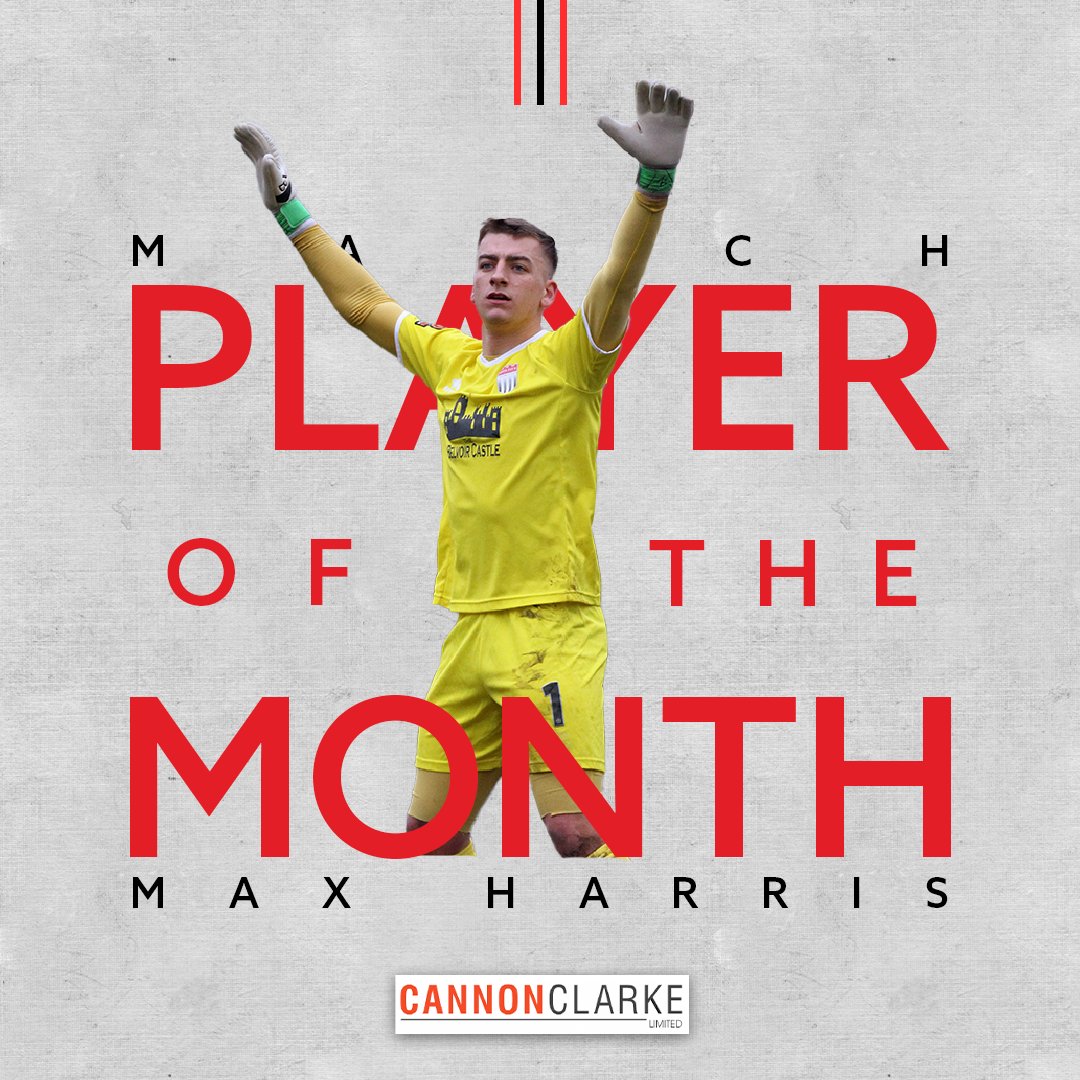 We can confirm the winner of our March Player of the Month award...

Mr. Safe Hands, Max Harris 🌟

⚫️⚪️ #Romans