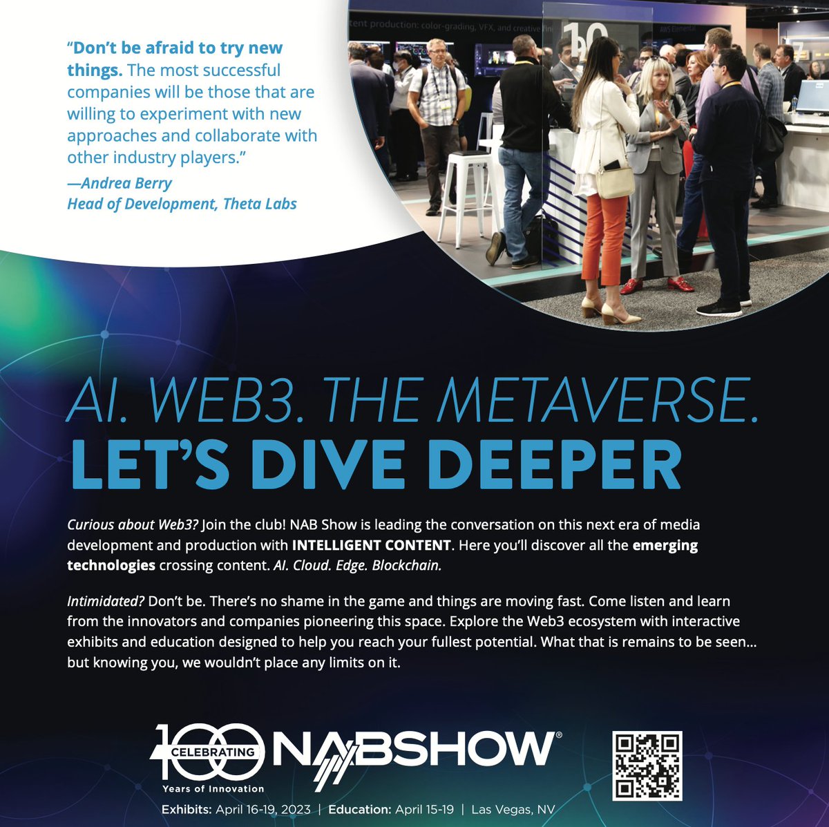w3Andrea's tweet image. I&apos;ll be @NABSHOW this week demystifying #Web3 🤠 @Theta_Network #NABSHOW2023