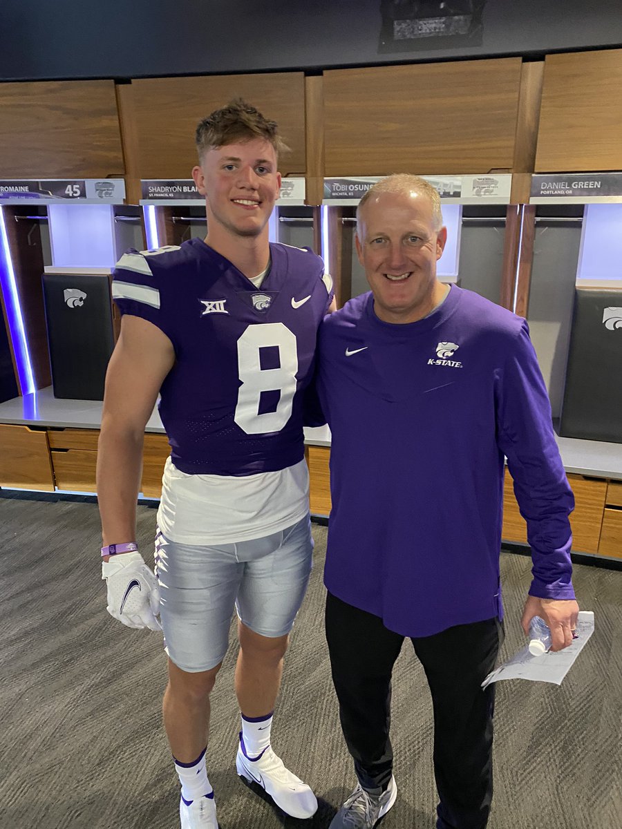 After a great visit and great conversation with <a href="/CoachKli/">Chris Klieman</a>, I’m extremely blessed to receive an Offer from <a href="/KStateFB/">K-State Football</a> 🟣🟣#EMAW