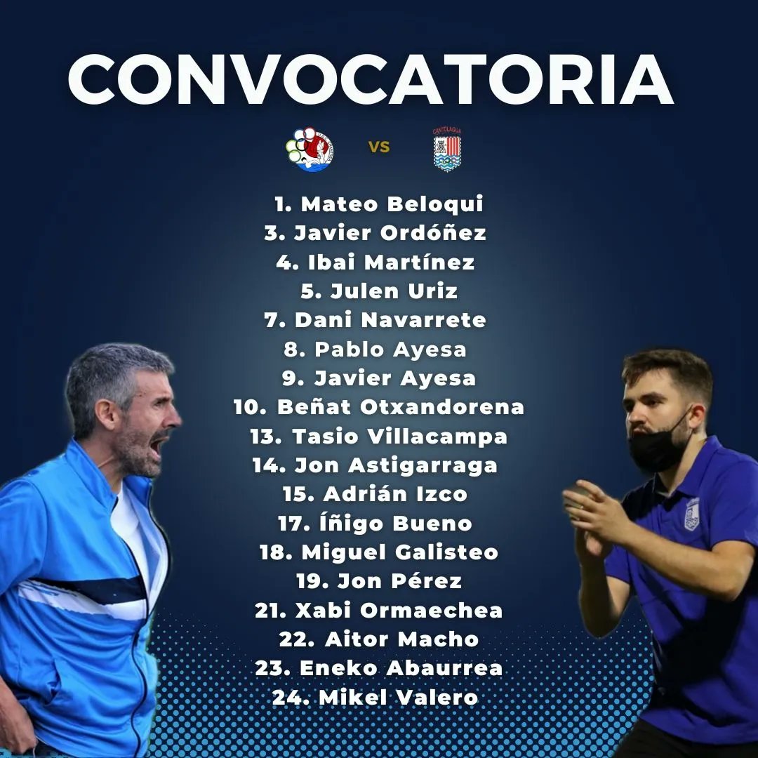 🔵⚪3RFEF⚪🔵
Jornada 29 VS @udctxantrea 

🗓️ 16/4

⏱️17H

🏟️ TXANTREA

💙🤍 AUPA CANTOLAGUA 🤍💙

#3rfef 
#sangüesa #zangoza 
#juntosvenceremos 
#elkarrekingaraitukodugu 
#elsueñodeunpueblo 
#herribatenametsa