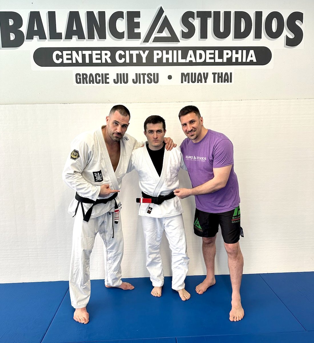 I got a stripe on my jiu jitsu black belt today from Phil and Rick Migliarese who guided me from white belt to black belt, as mentors and friends. I owe a lot of who I am to the thousands of hours I spent training hard on these mats. Thank you for the pain and the love.
