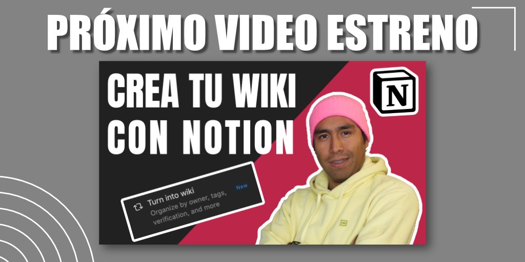 CanalMaxiHawk's tweet photo. ¡Nuevo video en camino! 🎬🎉 En este tutorial básico te enseñaré cómo crear tu propia wiki personal en @NotionHQ . Aprende a organizar tus ideas, proyectos y tareas de manera efectiva. ¡No te lo pierdas! 🤩 #Notion #maxihawk https://t.co/vEOjeUQgPU https://t.co/3eQB8MklnE