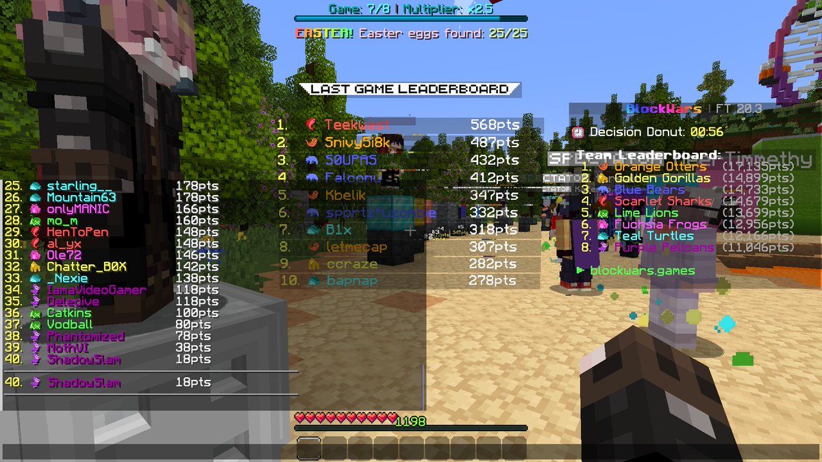 Shad0wSlam's tweet photo. joined blockwars testing 2 months ago, need to shout my accomplishments at something. anyway here's my absolute fall from grace of 7th -> 40th in prev game https://t.co/FYHZ0Xzt9g