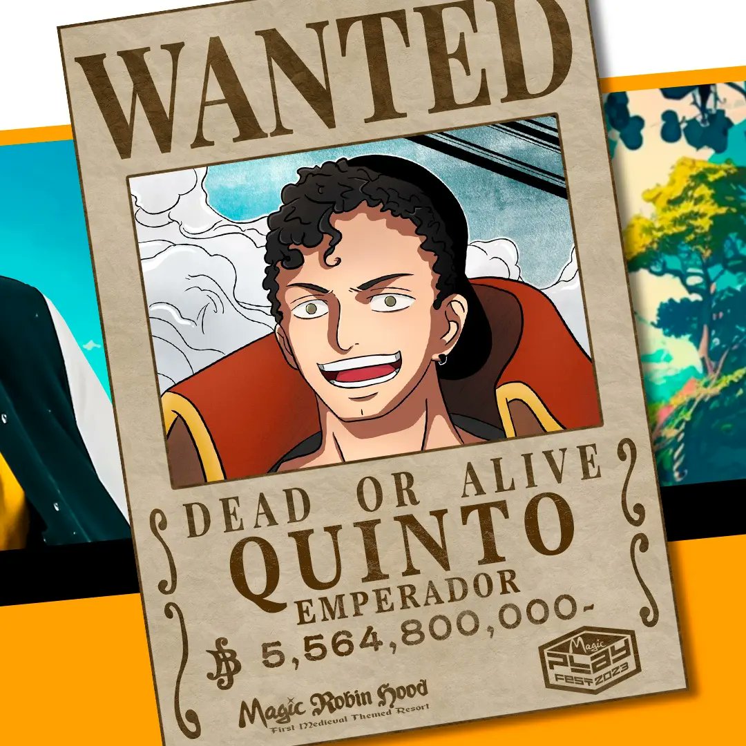 PlayMagicTeam's tweet photo. El Rey de los Piratas, @quintoemperador se viene a la #CostaBlanca y tomará tierra en el #MagicPlayFest2023 durante Mayo en el #MagicRobinHoodResort! se trae una pasada de semana dedicada al anime!! Ni se os ocurra perdéroslo!! https://t.co/votsggWAFp