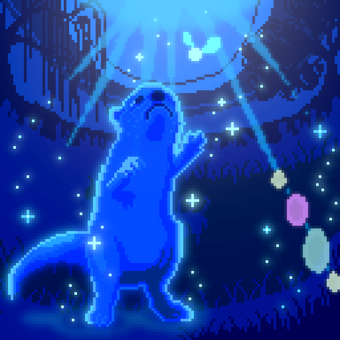 FataNera_'s tweet photo. Otter Soul from WoW for "Otter" @Pixel_Dailies 
128x128  /ᐠ. _ . ᐟ\ฅ              

✧˖°✧˖°✧˖°✧˖°           
#pixelart #pixel_dailies #otter #wow #ドット絵 #WorldOfWarcraft https://t.co/G79tqkjV2c
