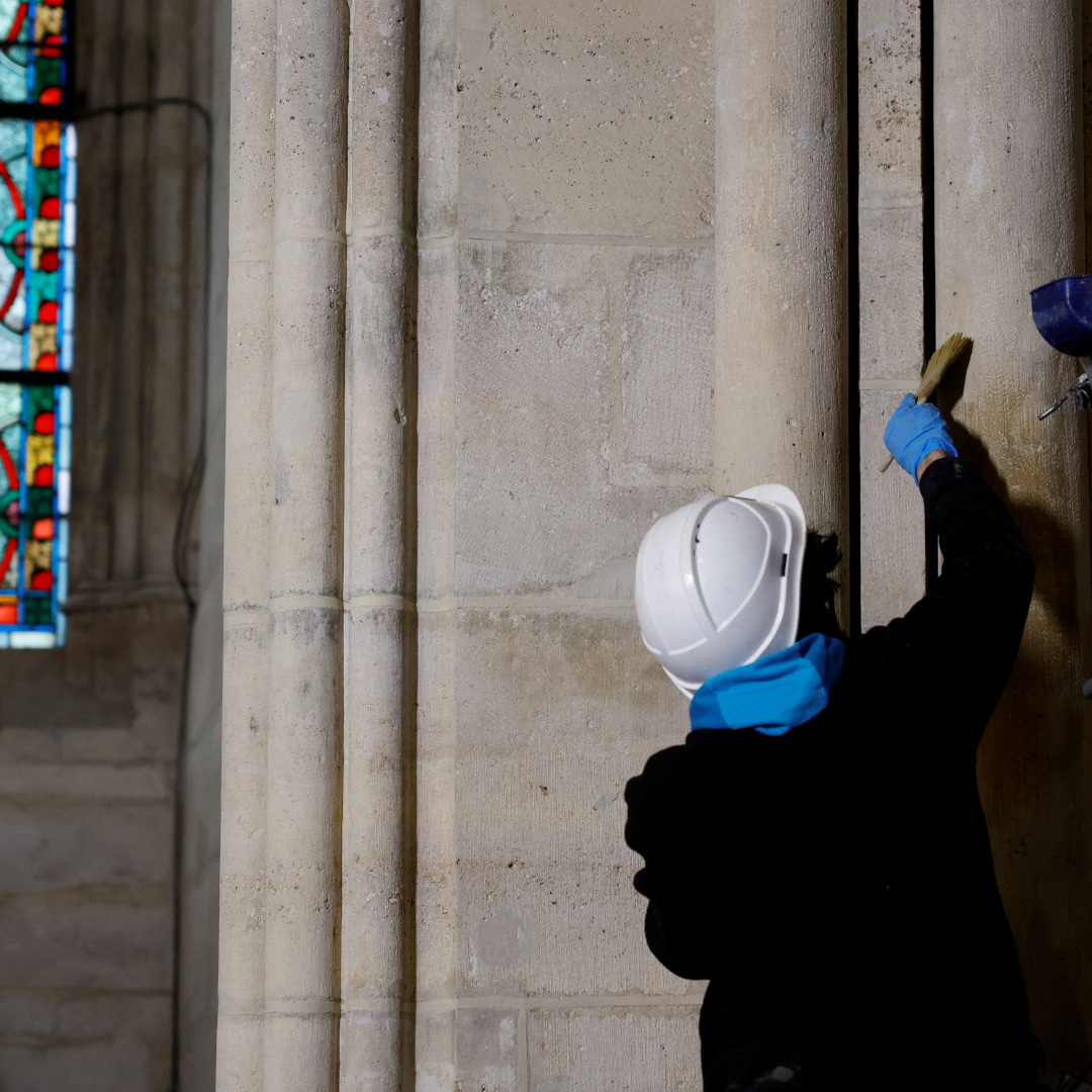 cgtnamerica's tweet image. A fire that broke out four years ago Saturday, April 15, destroyed the roof and spire of the 860-year-old structure and caused considerable damage to the interior.
#NotreDame #NotreDameFire #RebuildingNotreDame #Paris