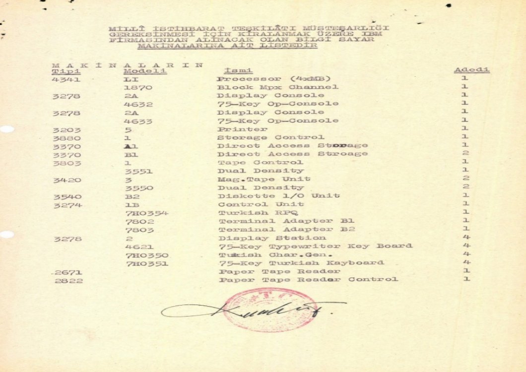yzbprice_'s tweet photo. 1980 yılında Milli İstihbarat Teşkilatı IBM firmasından bilgisayar kiralamış. https://t.co/wuGRlXgqSk