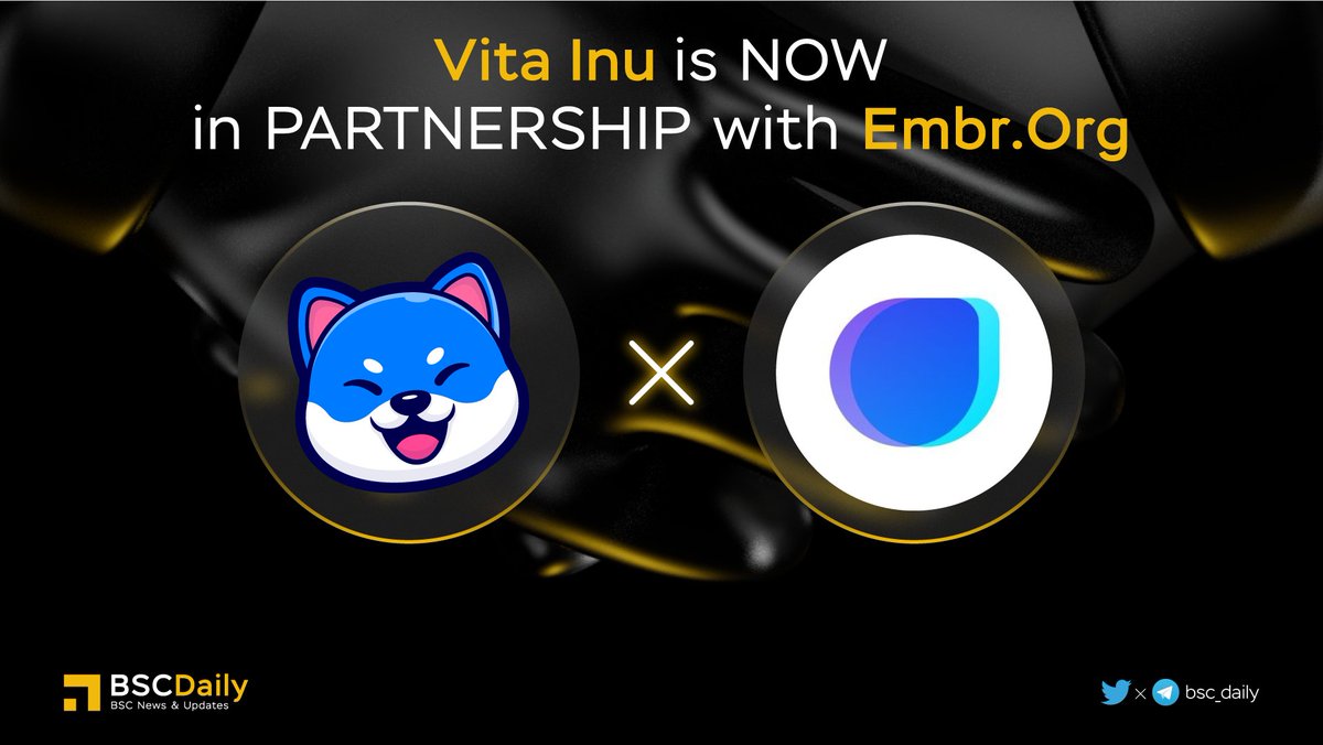 bsc_daily's tweet image. 🎉 @VitaInuCoin Partnership with @embrdotorg 🤝

Users can now buy $VINU quick and easy from our website via BSC, ETH, or Polygon🔥

#EMBR - Dive into Web3 from a place you can trust. A world-class DeFi experience is coming, and it's Powered by Embr✊

#BNB #BSC #WEB3 #DEFI