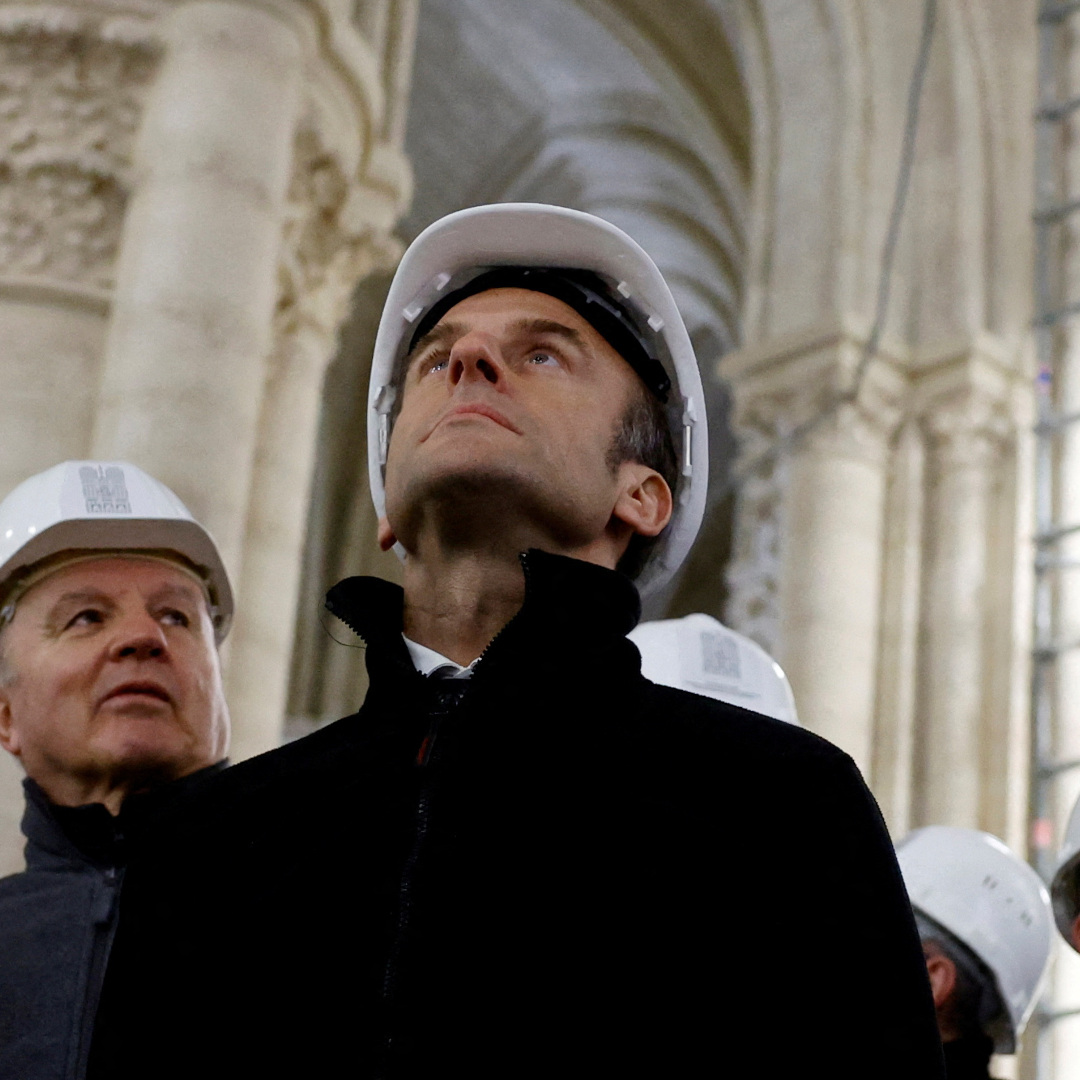 cgtnamerica's tweet image. French President Emmanuel Macron visited the cathedral on Friday, the day before the fourth anniversary, to check on the progress of the work.
#NotreDame #NotreDameFire #RebuildingNotreDame #Paris
