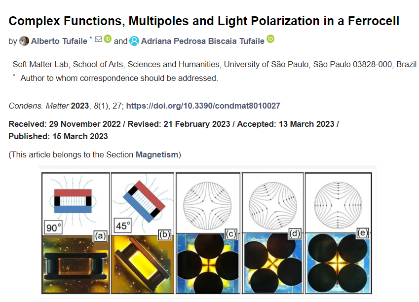 Albertotufaile's tweet photo. #Complex Functions, #Multipoles and Light #Polarization in a #Ferrocell
https://t.co/XlVo0pZ4B5 https://t.co/G9TQiDJD4w