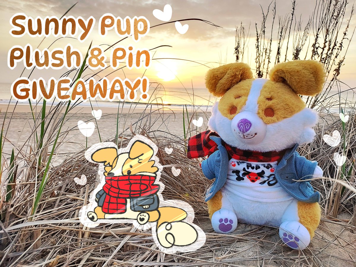 🐾GIVEAWAY!!!🐾
One winner will get Sunny Pup Plush n' Pin AS SEEN BELOW!  

🐾Retweet &amp; Like! 
🐾Follow here or <a href="/littlesofts/">✨⭐Little Softs公式⭐✨</a>!
🐾(BONUS ENTRY!!) Comment with your favorite dog!

📢I will only announce winners on this account and not DM anybody first!