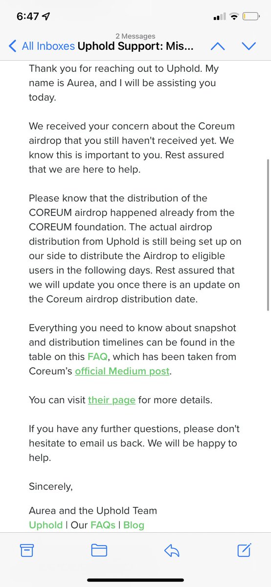TheAtomic1911's tweet photo. @CoreumOfficial @consensus2023 Update from Uphold: https://t.co/b3y5FaSMm5