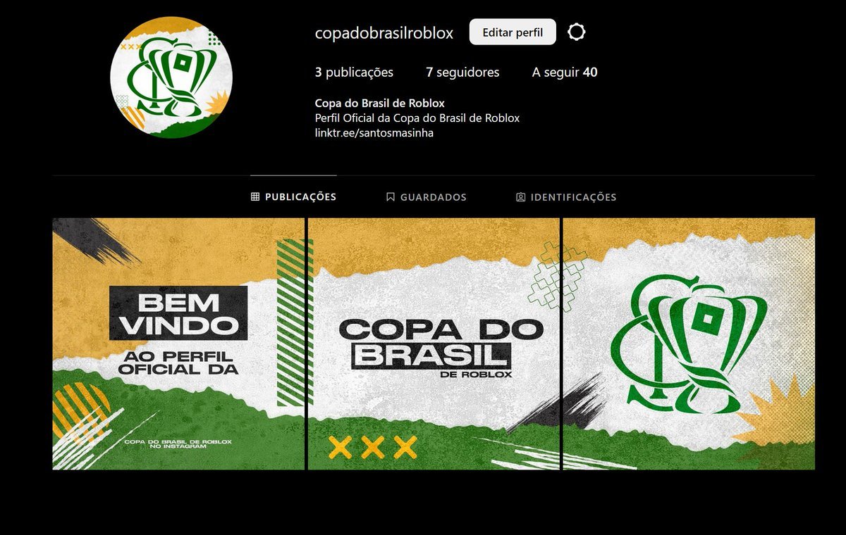 Copa do Brasil de R Taca - Fato curioso: TODAS nossas transmissões de  jogos da Copa Roblox