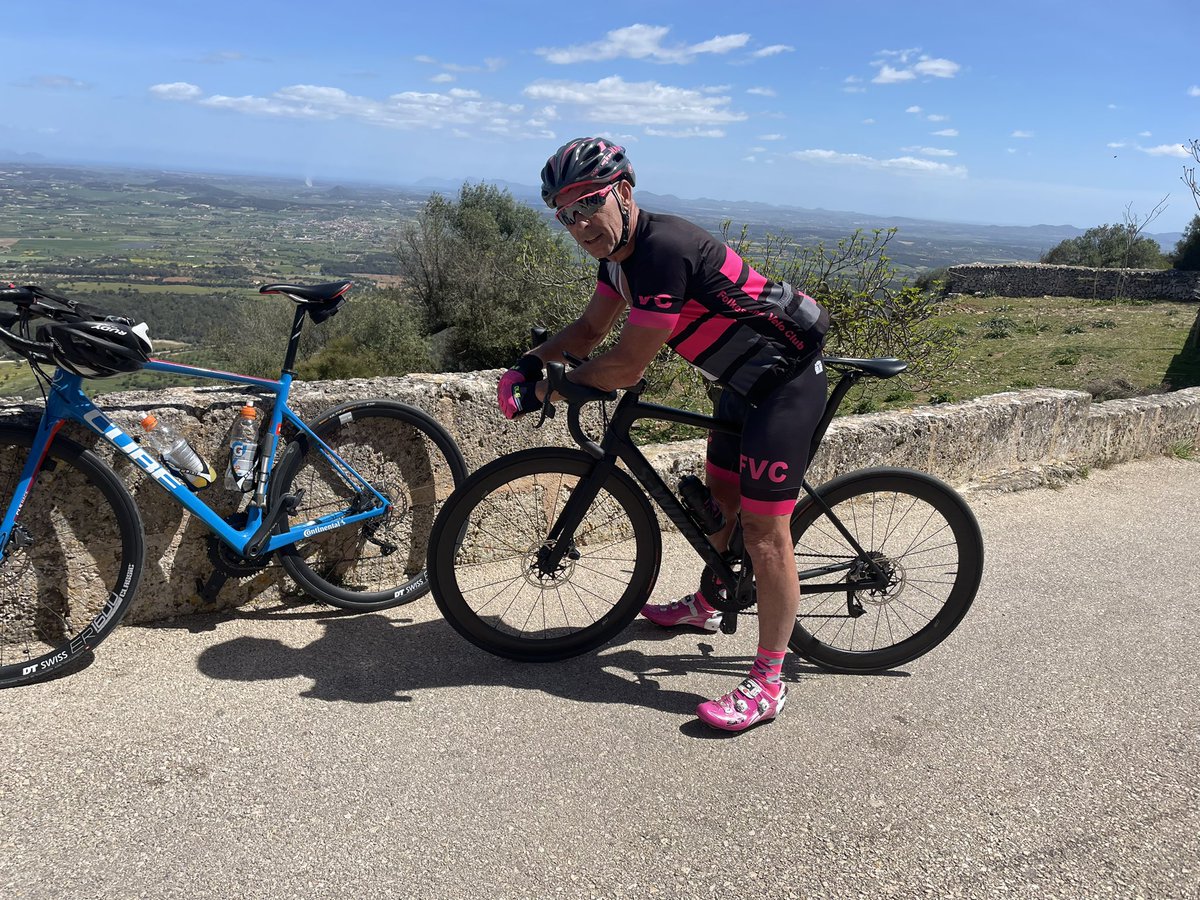 Top of Randa climb, Bob looked like he may have been struggling!  #FVC #Majorca