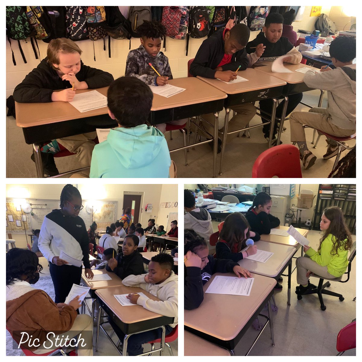 ArlingtonJmcss's tweet photo. #WeAreTNReady! Mrs Ivy’s 5th grade class spent time this week mentoring @TamaraFortner1’s 4th grade scholars! #WeAreFamily #TeamWorkMakesTheDreamWork! #TestingBuddies @DrShemon @JMCSchools @suptking #Winning #BestInTN https://t.co/UBDN7tW4FB