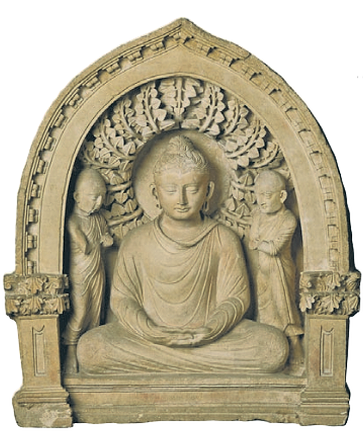 ‘Seated Buddha With Monks,’ a limestone
carving. From Where?
Not India, 
Uzbekistan circa 1st century A.D.
@uzbekistanun