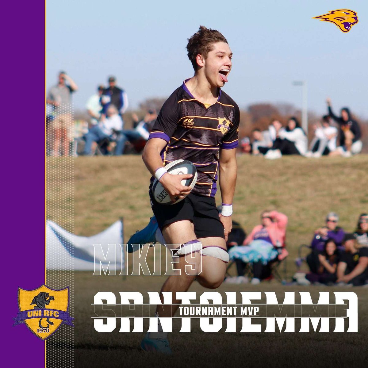 UNIMensRugby's tweet photo. YOUR PANTHERS ARE GOING TO DC! With a win over University of Chicago your Panthers are not only Great Midwest 7s champs but also nationally qualified! https://t.co/VwZPfzPxve
