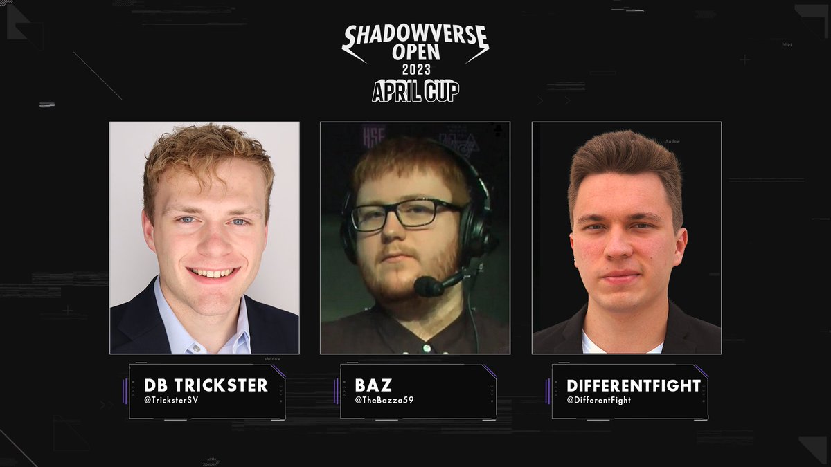 SVO_Esports's tweet photo. @TricksterSV and @TheBazza59 are deliver all the Shadowverse action tormorrow w/ special guest @DifferentFight !

What new plays will we see emerge from the Academy of Ages expansion?

Tune in tomorow at 4/16 at 9:00 AM PT 

🟪 https://t.co/3aw7TkqGcI 
🟥 https://t.co/PwCfl1SQCA https://t.co/0PAdef3l6N