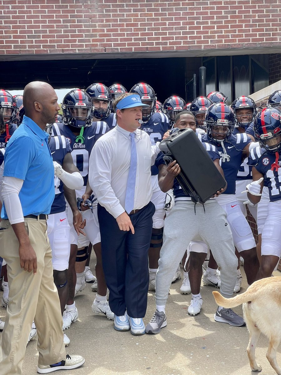 NYSEandeasy's tweet photo. What a game for the blue team called by @wesnab4646 @WeisJr_M ! 

Thankful to be apart of this @OleMissFB team… Best damn job I ever had! https://t.co/5pC3EPTOJ5