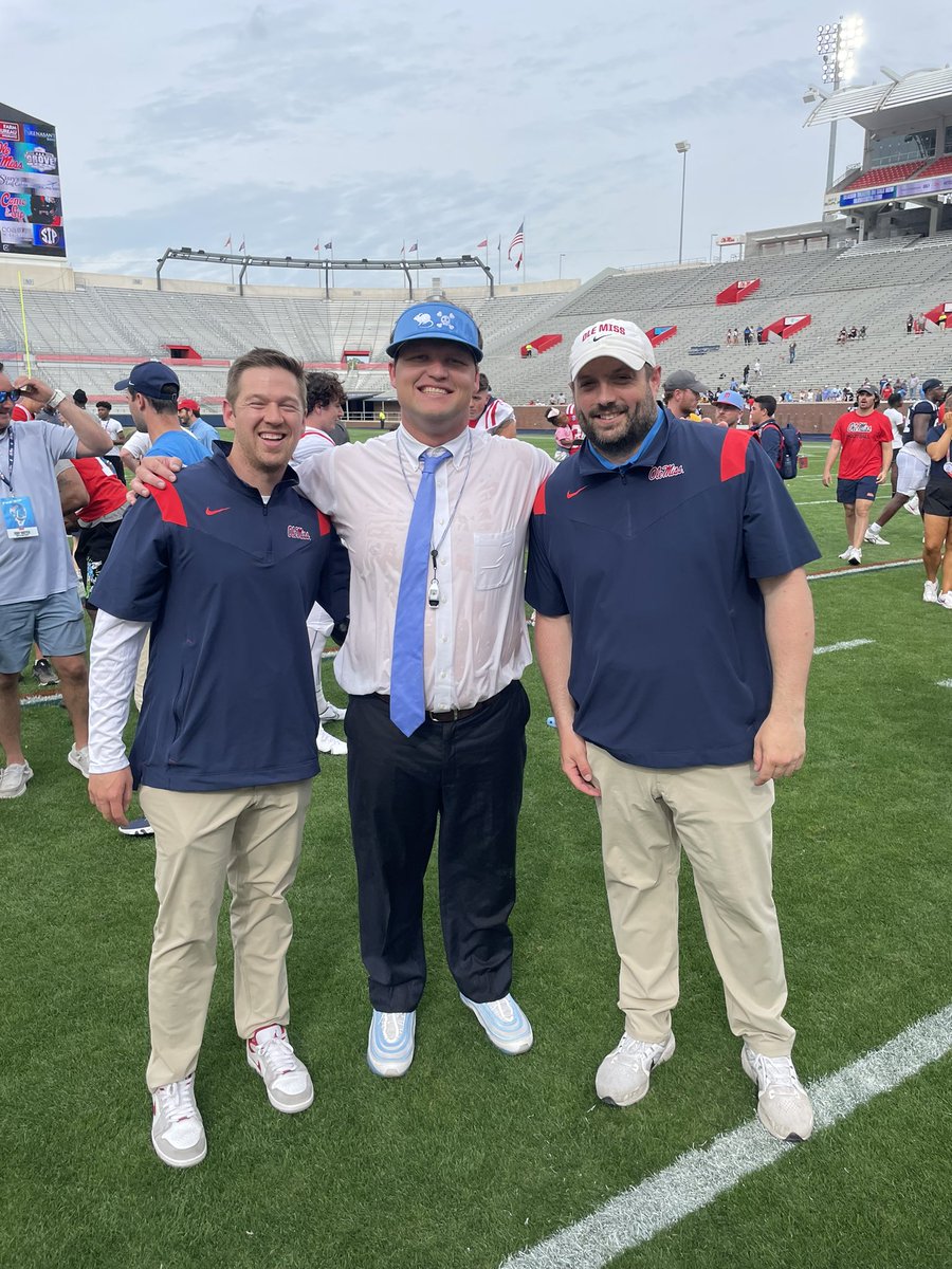 NYSEandeasy's tweet photo. What a game for the blue team called by @wesnab4646 @WeisJr_M ! 

Thankful to be apart of this @OleMissFB team… Best damn job I ever had! https://t.co/5pC3EPTOJ5