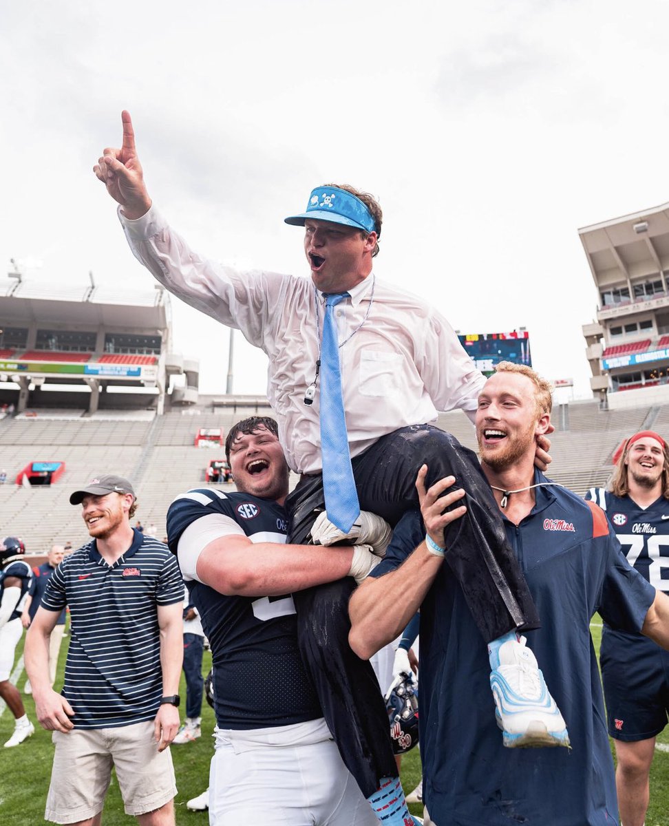 NYSEandeasy's tweet photo. What a game for the blue team called by @wesnab4646 @WeisJr_M ! 

Thankful to be apart of this @OleMissFB team… Best damn job I ever had! https://t.co/5pC3EPTOJ5
