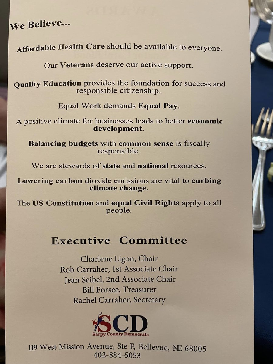 NebraskaDems's tweet photo. A wonderful gathering of Dem leaders and supporters at the 14th Annual Legacy Dinner. We were inspired by speakers to keep fighting against harmful bills and an all-out attack on our democracy. Many thanks to our friends @sarpydemocrats for an inspiring event.
#NEDems #YoungDems https://t.co/ckF1R1tf5u
