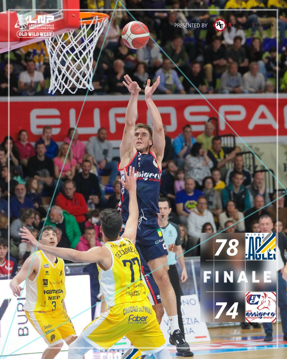 UCC_AssigecoPC's tweet photo. โช๐ด๐ต Full Time 78 - 74
L'Assigeco Piacenza cede nell'ultimo quarto, si aggiudica la vittoria la UEB Gesteco Cividale.
#almASSImo #SerieA2OldWildWest #LNP #LaNostraPassione @LNPSOCIAL https://t.co/T6Hrqlp7OA