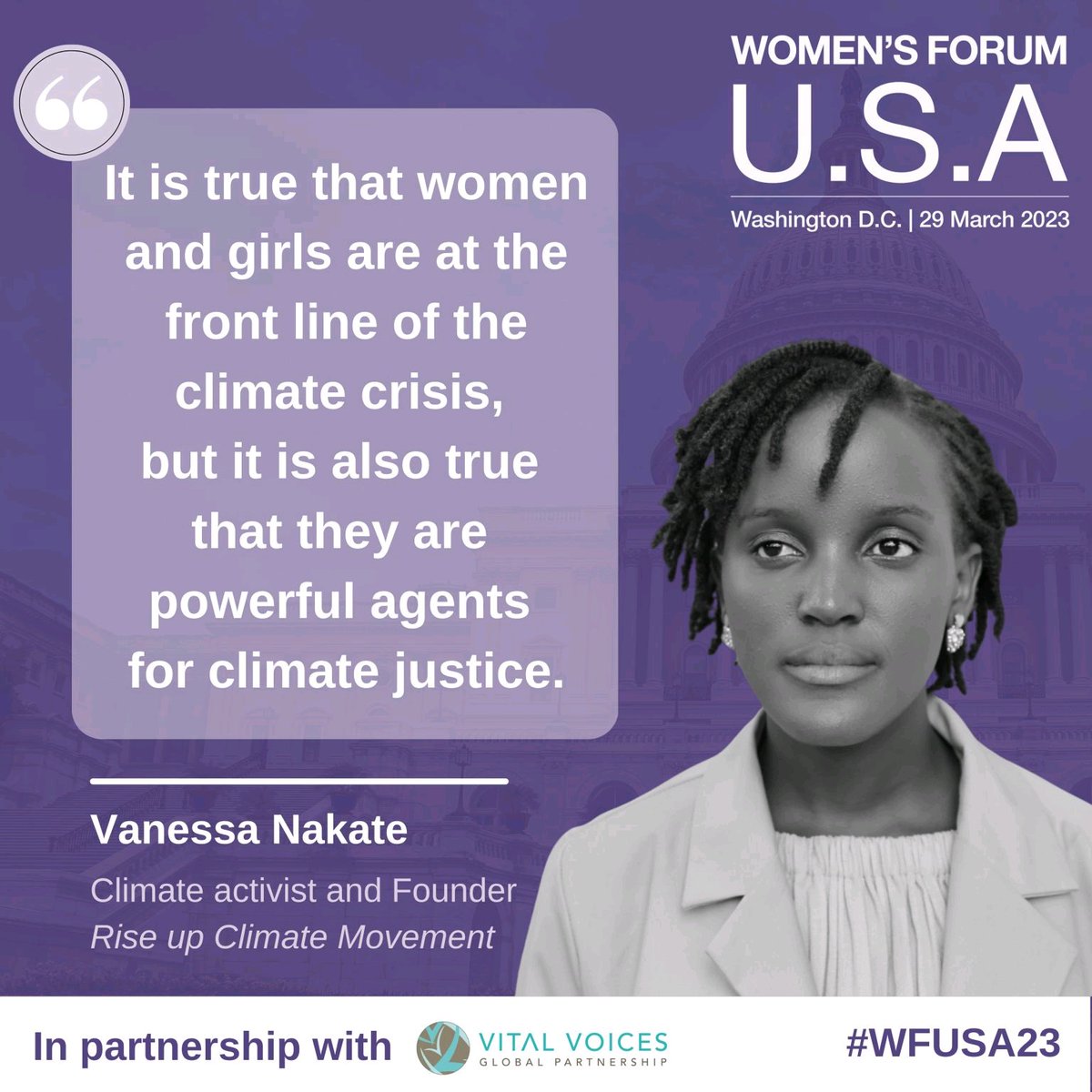 Women's voice matters for climate justice. We are on your side @vanessa_vash #Riseupmouvement