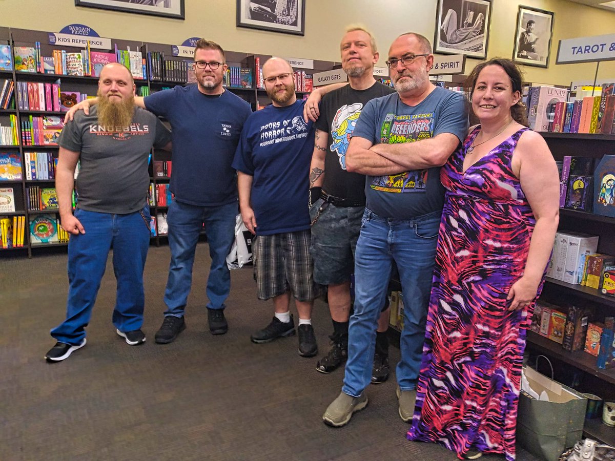 WVHWA's tweet photo. @BrianKeene  and @marysangiovanni came to WV, and WV authors @JasonNickey @CarverPike @RJRolesAuthor and @PaulLubaczewski  game out to great him 
Not Pictured @MichaelKnost https://t.co/ZgLDl9AE9d