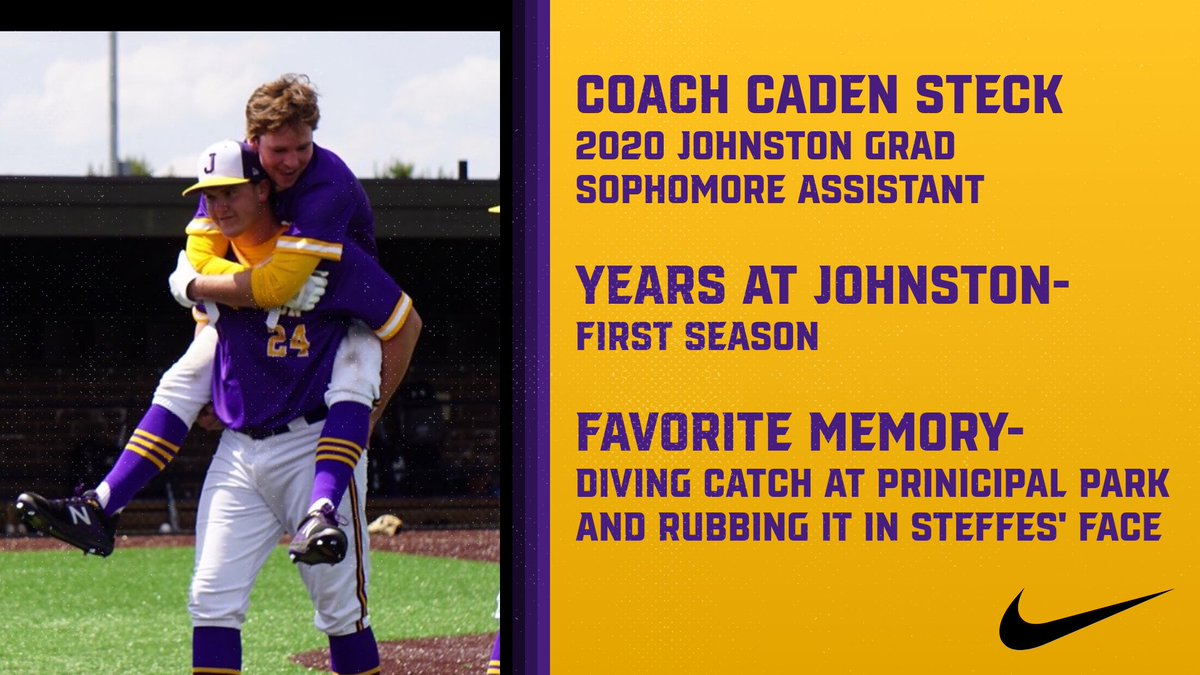 JohnstonDragons's tweet photo. Coach @c_steck_  will also be joining the sophomore staff and assisting the hitters. We are very excited to have the 2020 graduate back with us! https://t.co/uSwrdnwQXY