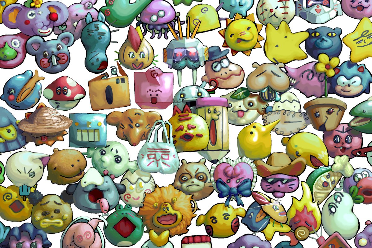 Bauwmo's tweet photo. all heads are done! just need to add the bodies https://t.co/iNaPrElNtO