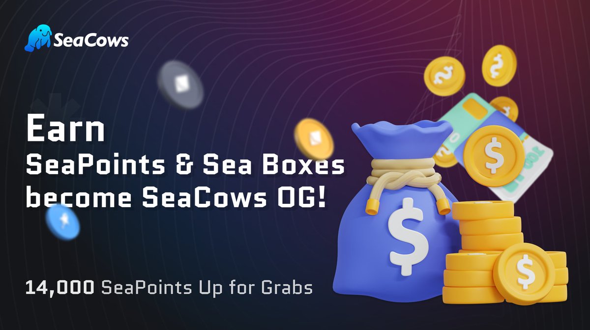 SeaCowsNFT's tweet photo. 📢Attention, #seacows Co-Builders.
🤩The first #giveaway of SeaCows is coming!
🪩Limited 14,000 SeaPoints & SeaBoxes airdrop are waiting for first 200 lucky guys
Join our #campaign now & check more details👇
https://t.co/cDQYAxNWlA
#Airdrop #seapoints #seabox https://t.co/T9n6rvl2jf