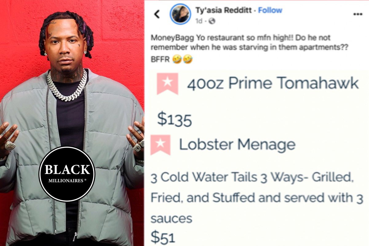 Blackmillions_'s tweet image. Rapper Money Bag Yo just opened a restaurant in his Hometown and some fans are upset with the prices. “He must don’t remember when he was starving in them apartments” one fan said”