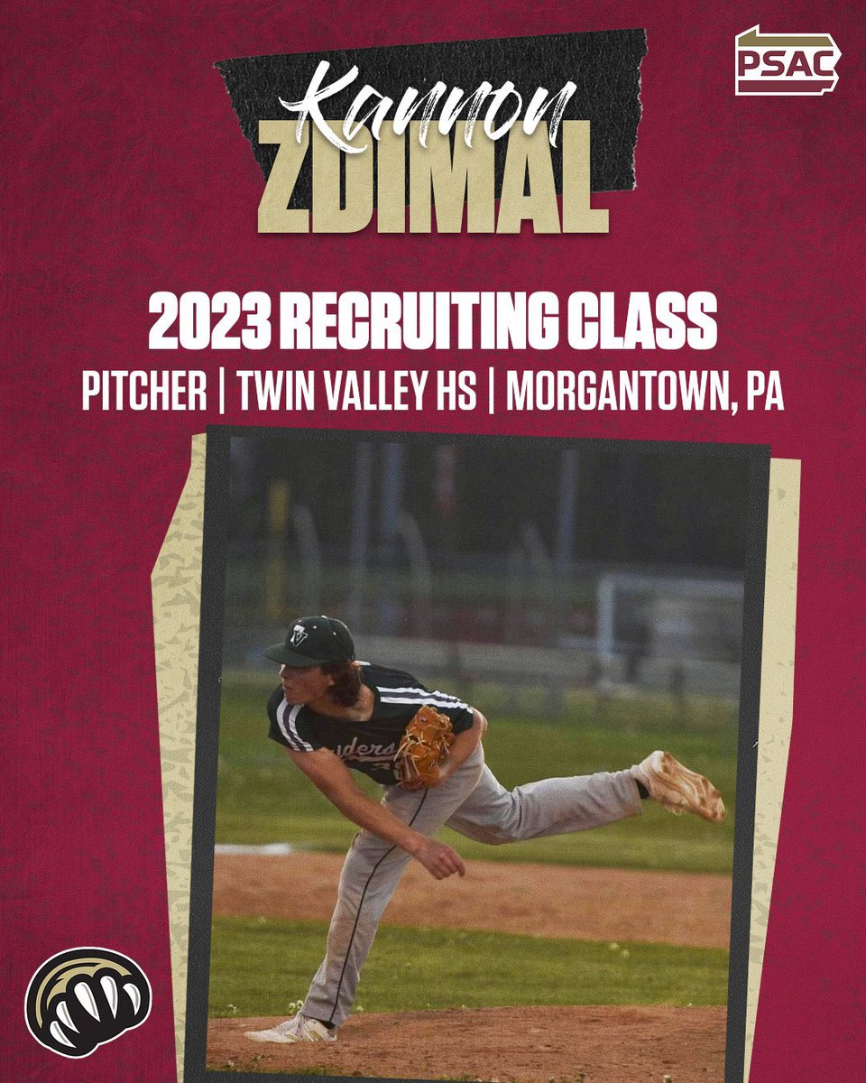 Please welcome our newest 2023 recruit out of Morgantown, Pennsylvania, Kannon Zdimal to the Kutztown Baseball family 🔥🐻💪