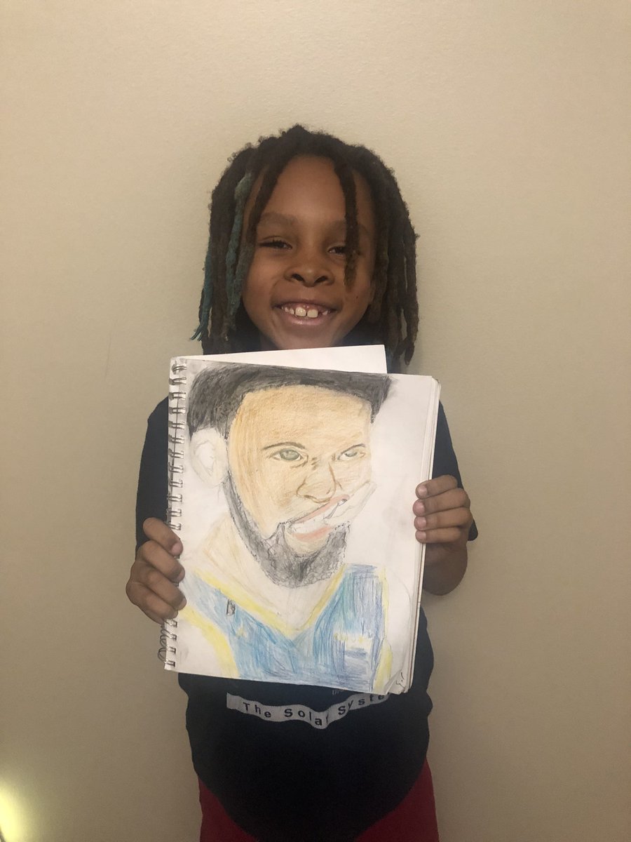 2human4u's tweet photo. So, my son is a super fan. He has been practicing drawing you.! 
This is his second attempt. 
I am now coming, hopefully it finds you.   @StephenCurry30   I sent it to every address I could find online. All three yes.  @warriors  he is turning 8 next week 🥳🥳 https://t.co/kTjSCFq2fU