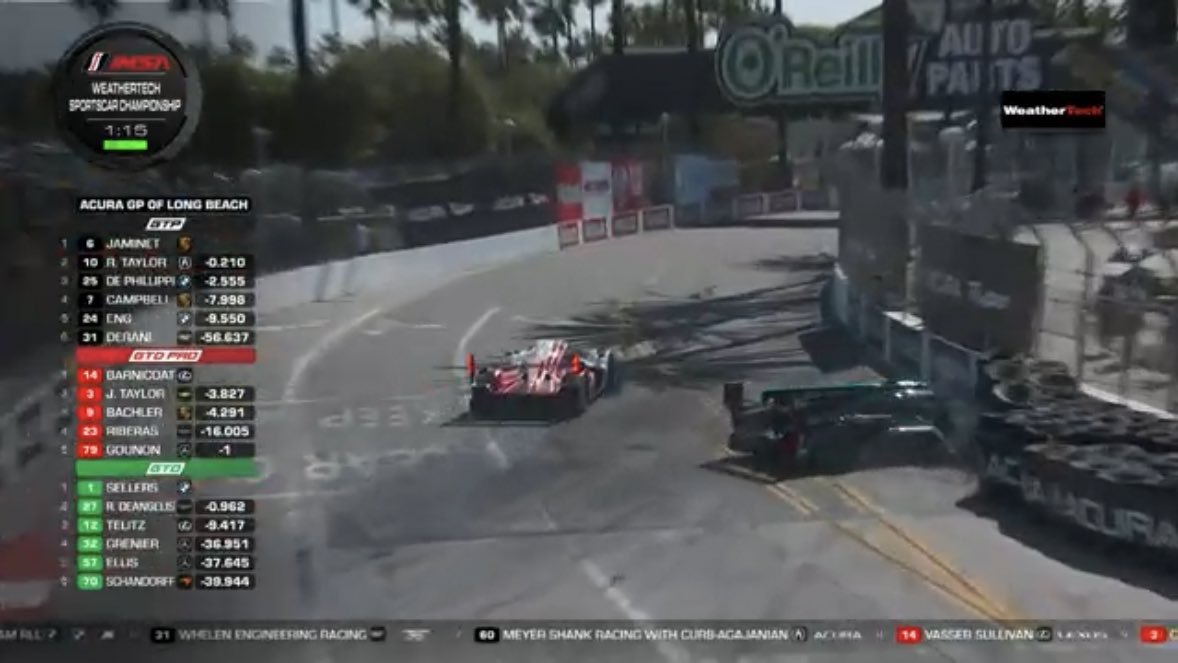 💥 FOR THE LEAD! IN THE WALL! 💥

Taylor goes for a send on Jaminet into T1 with only two laps to go… BUT RUNS DEEP AND IS IN THE WALL!

🟡 WE GO YELLOW, PORSCHE WIN! 🏁

⏳1:20
#IMSA/#AcuraGPLB