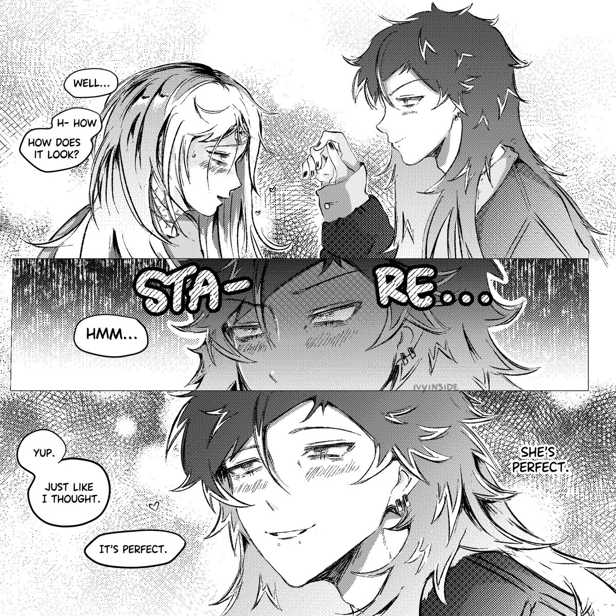 IvyInside's tweet photo. drawing my OC, Emmory, and @flyamantia ‘s OC, Fly, as if they are the leads in a romance comic <3
Their ship name is #Flemm and they are my new hyper-fixation. https://t.co/Px0Yo8ZGDw