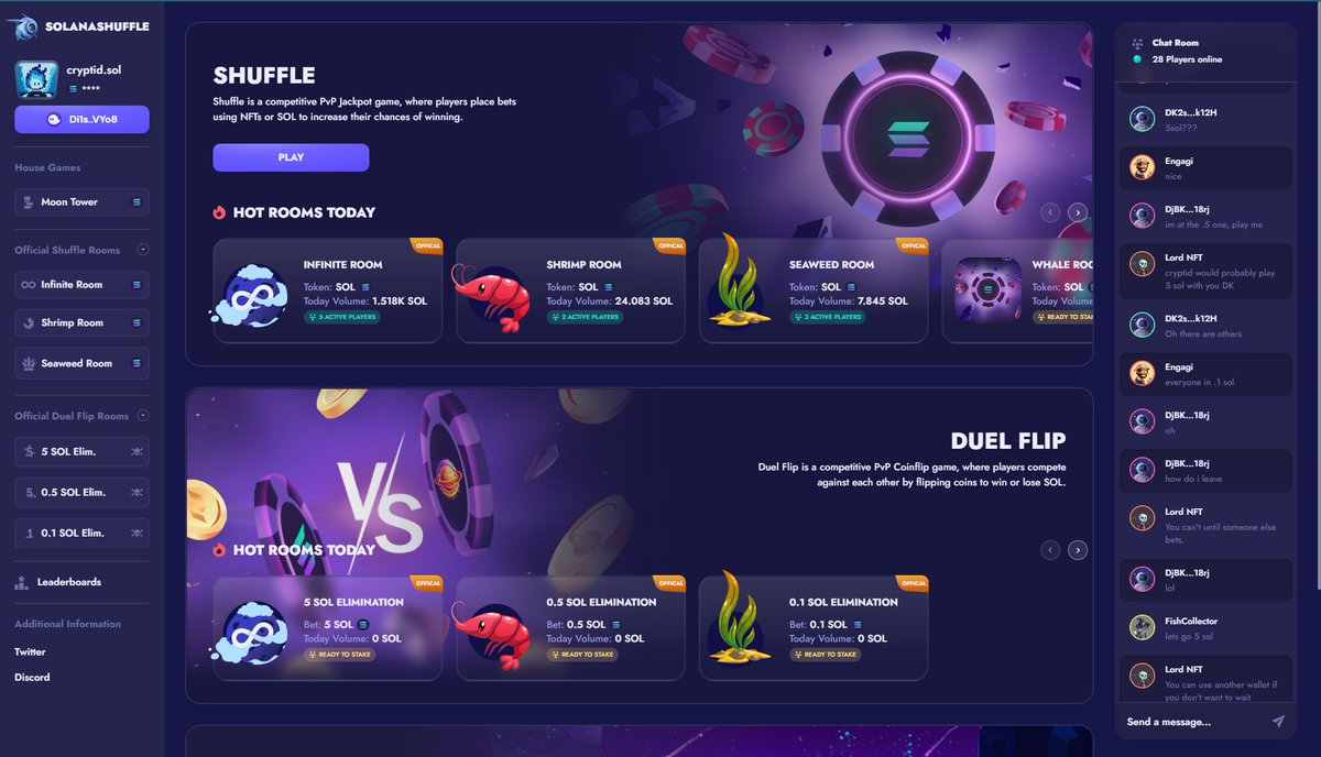Duel Flip is live for testing, trust me when I say, you have not seen another project do it like this. 

beta.solanashuffle.com