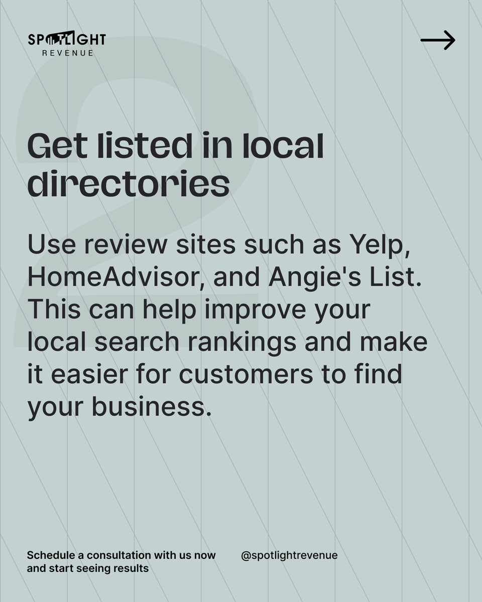 SpotlightRevenu's tweet photo. 🔍🏠👨‍🔧👩‍🔧 Want to attract more local customers to your home service business? 💡💻 Local SEO can help you! 👉 Follow these proven techniques to improve your local search presence and drive more traffic to your website. 📈🚀
#localseo #servicbusiness  #traffic https://t.co/sKbv1q3R2e