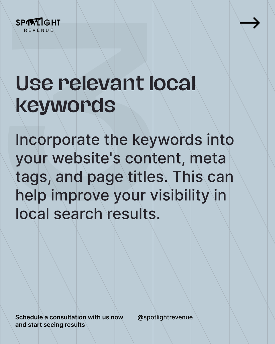 SpotlightRevenu's tweet photo. 🔍🏠👨‍🔧👩‍🔧 Want to attract more local customers to your home service business? 💡💻 Local SEO can help you! 👉 Follow these proven techniques to improve your local search presence and drive more traffic to your website. 📈🚀
#localseo #servicbusiness  #traffic https://t.co/sKbv1q3R2e