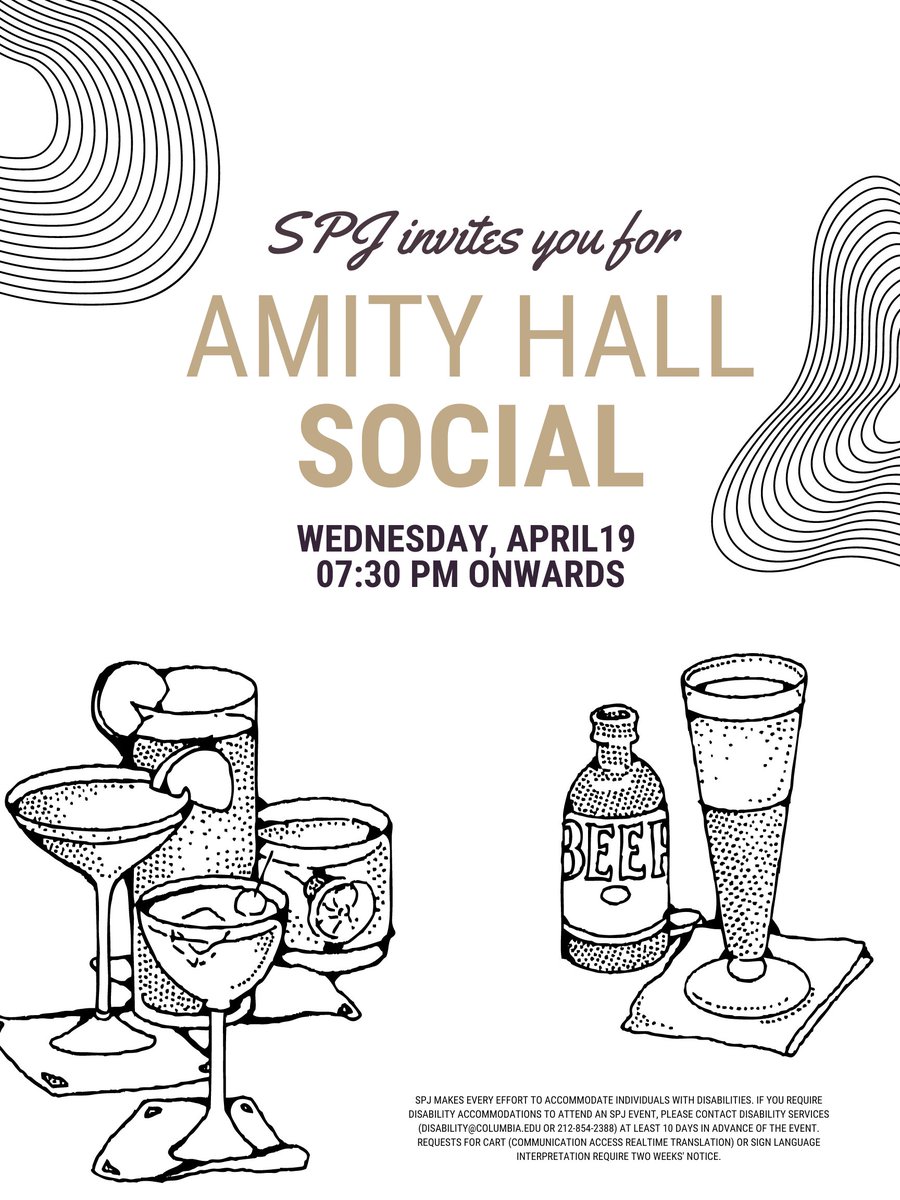 Join us next week for yet another SPJ Social at the Amity Hall Uptown. Hope to see you there!