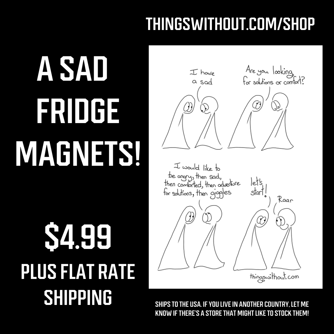 Happy World Art Day! 
If you'd like to support the arts there are a few ways to do it (and check out the hashtag), including purchasing a magnet or just reading some of my comics! :-)

thingswithout.com/shop

 #worldartday #happyworld #supporttheart #AutoBioComics