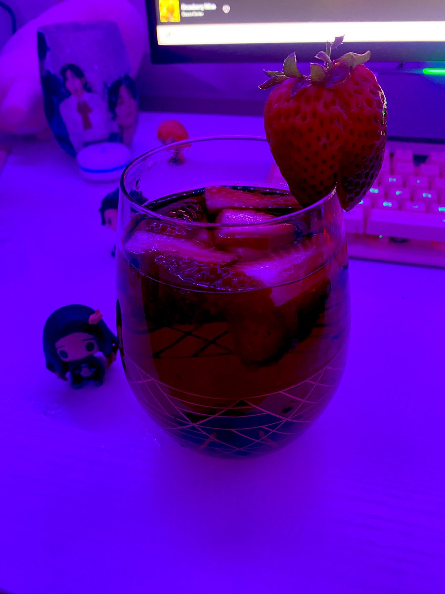 It’s that kind of night 🥵 #strawberrywine