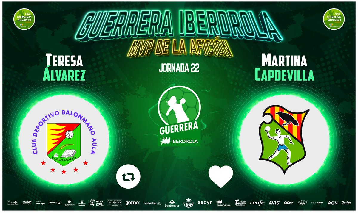 IberdrolaDHF's tweet photo. ⭐️ #GuerreraIberdrola - Jornada 22

🆚 @BmAulaCultural : @BMGranollers

♻️ RT: @teresaalvarez21 
❤️ Me gusta: @Martinacb8 https://t.co/Fg5cX3hPD4