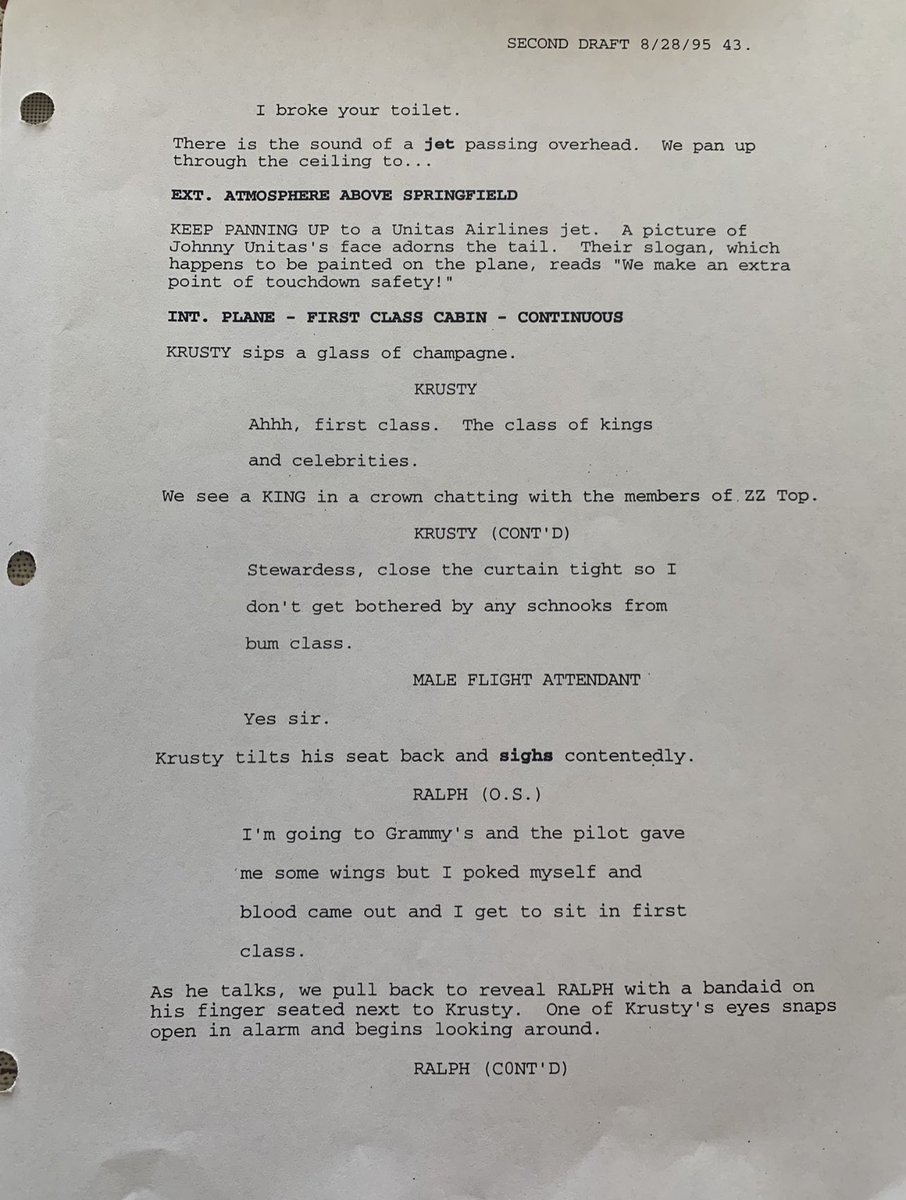 Joshstrangehill's tweet photo. I was asked again about the Ralph/Krusty-in-a-plane short we cut for time from "22 Short Films About Springfield"

Here it is, along with a rare cel from that scene of Krusty sitting between Patty and Selma as they sing https://t.co/AA0PWlSc4b