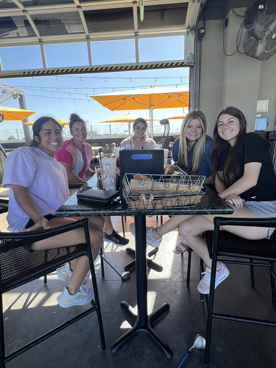 18uGloryNaudin's tweet photo. Team building today at Top Golf!  Can’t wait to start summer season!!! @texasglorynaudin @ednaudin @collegiate_sports_advocate #squadgoals https://t.co/TEZEHTFwcH